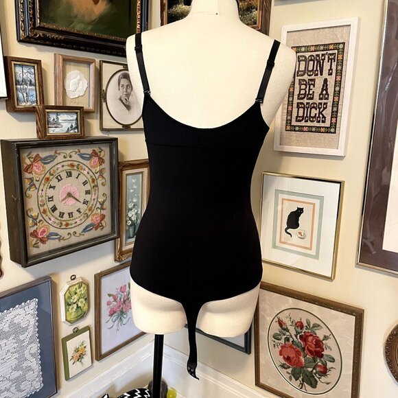 SHAPERX Black Tummy Control Body Shaper Thong Bodysuit Shapewear for Women 2X - Picture 4 of 9